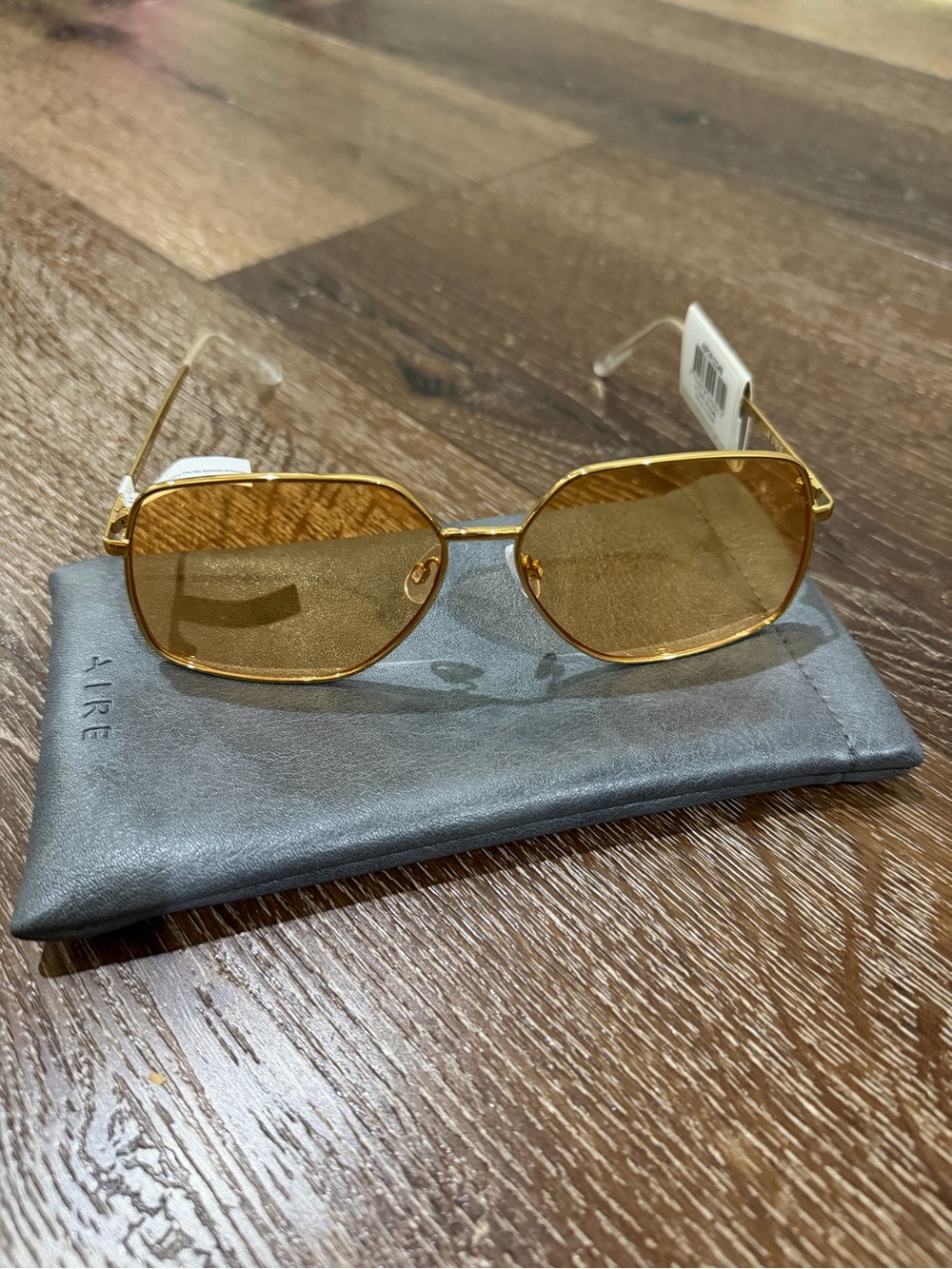 NWT Aire Altair gold clear Sunglasses with Amber Lenses - Picture 3 of 8